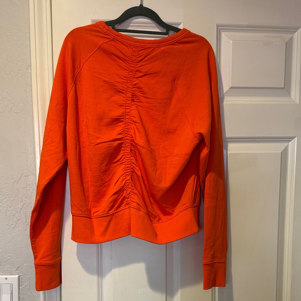 Athleta Vibrant Orange Pullover Swestshirt - Picture 3 of 3